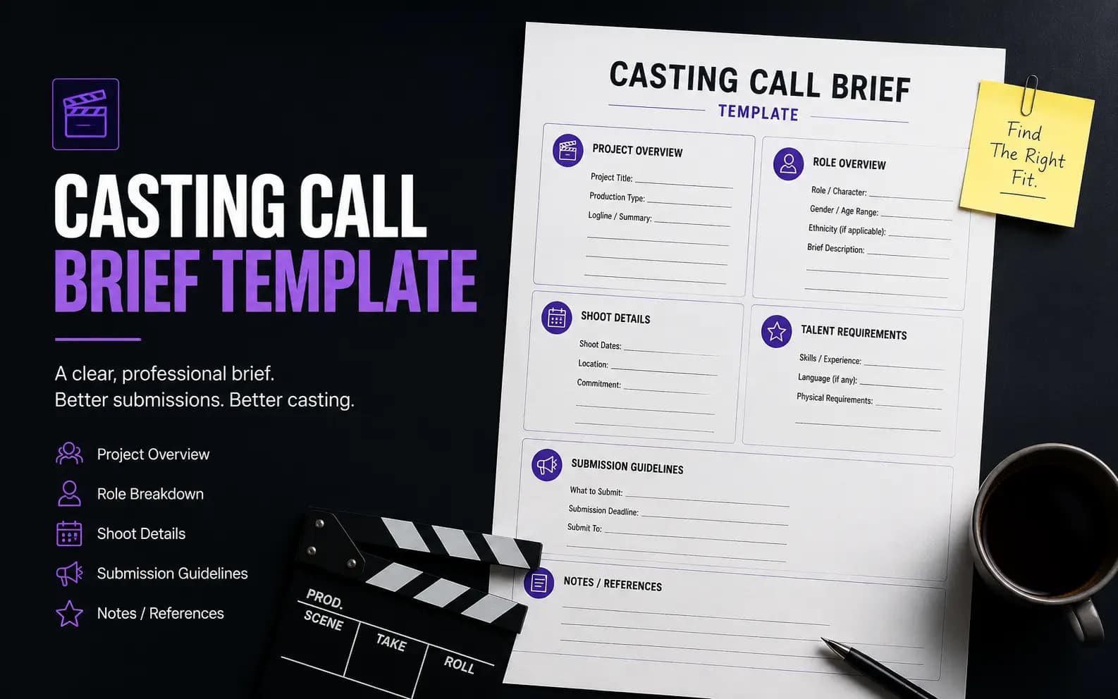 Casting Call Brief Template