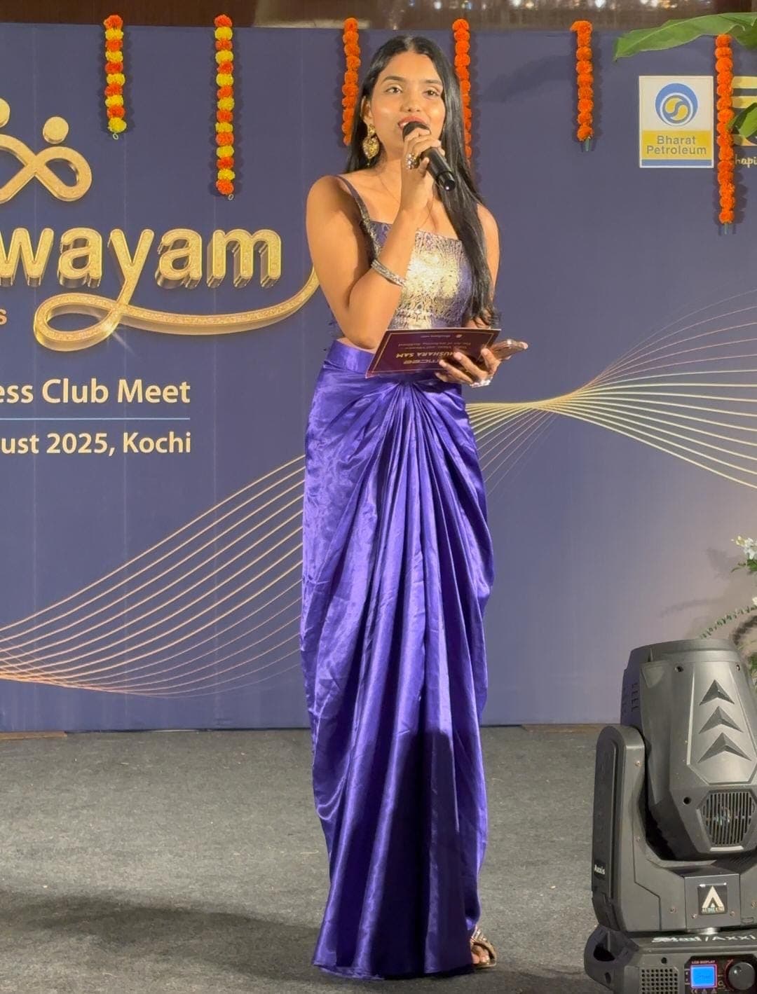 Emcee Thushara Hosting BPCL Corporate Event.JPG